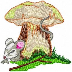 Mushroom Embroidery Design 1